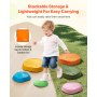 VEVOR 6 PCS Piedras para Escalones de Equilibrio Polígono Geométrico para Niños Piedras para Saltar para Niños Juego de Coordinación de Carrera de Obstáculos para Niños de 3 Años en Adelante