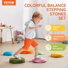 VEVOR 6 PCS Piedras para Escalones de Equilibrio Polígono Geométrico para Niños