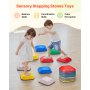 VEVOR 10 PCS Piedras para Escalones de Equilibrio Cuadrado Geométrico para Niños