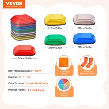 VEVOR 10 PCS Piedras para Escalones de Equilibrio Cuadrado Geométrico para Niños