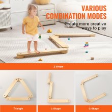 VEVOR 3 PCS de Vigas de Equilibrio con Diseño de Superficie Lisa para Niños