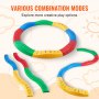 Viga de equilibrio para niños VEVOR en varias combinaciones de colores que ofrecen opciones de juego creativas para los niños.