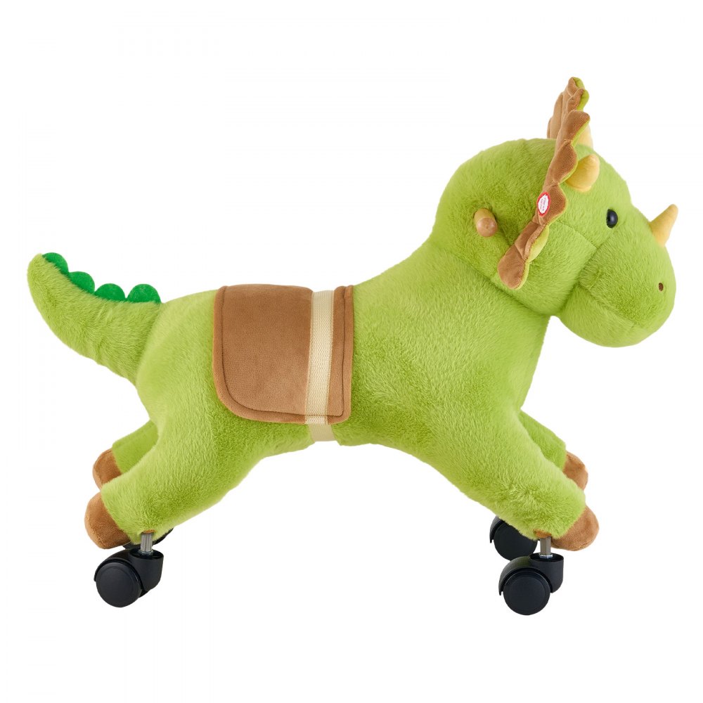 VEVOR Dinosaurio de Juguete Correpasillos para Niños, Juguete de Montar sin Pedales con Sonido, Ruedas Giratorias, Asiento Acolchado y Estructura de Metal, Uso Interior y Exterior, Carga hasta 40 kg