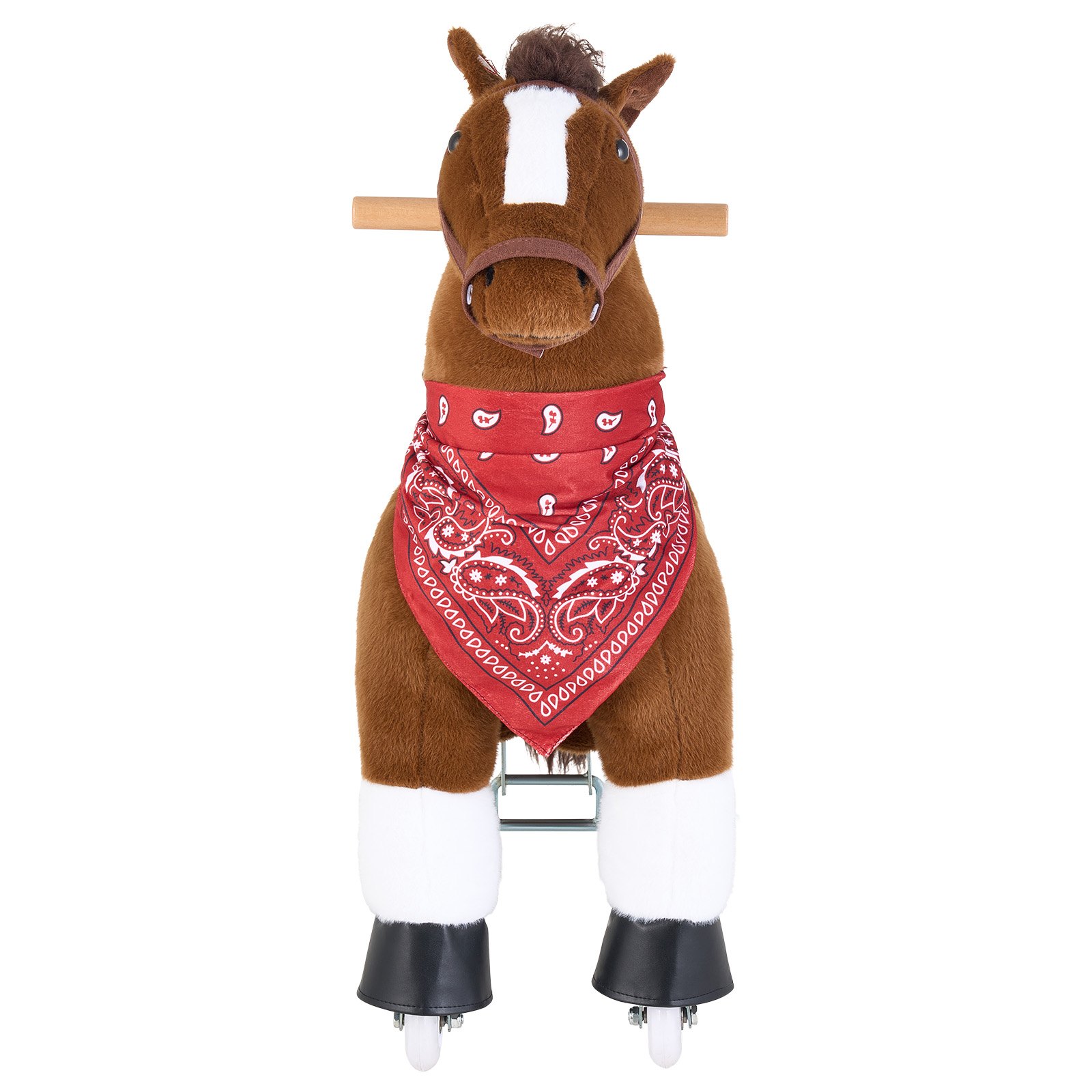 VEVOR Caballo de Juguete para Niños, Pony de Montar con Ruedas, Pedales, Caballito Infantil con Asiento Elevado, Estructura de Metal, Uso Interior y Exterior, Carga hasta 50 kg, Niños Niñas 3 a 8 Años