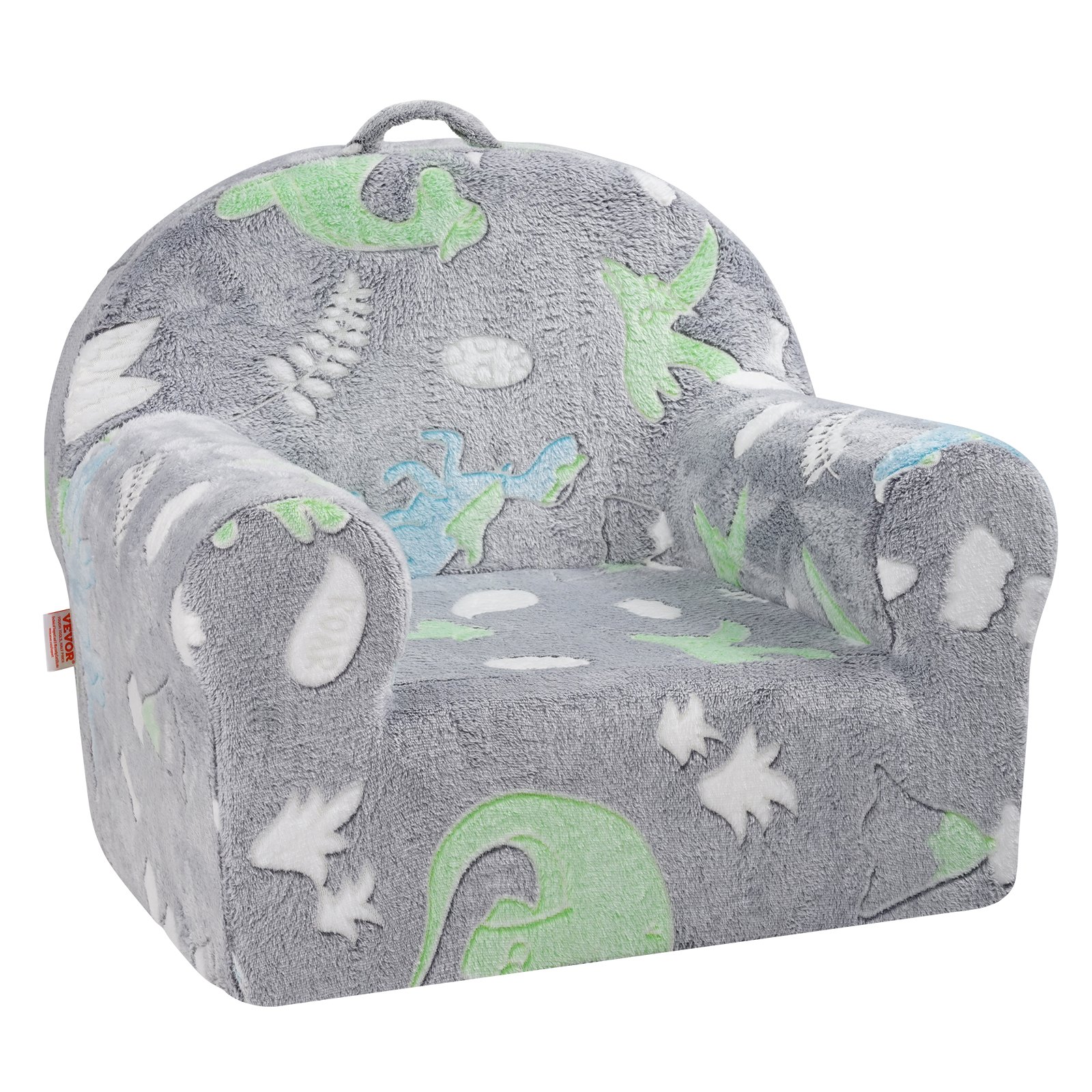 VEVOR Sofá Infantil que Brilla en la Oscuridad de 600 x 420 x 520 mm, Gris