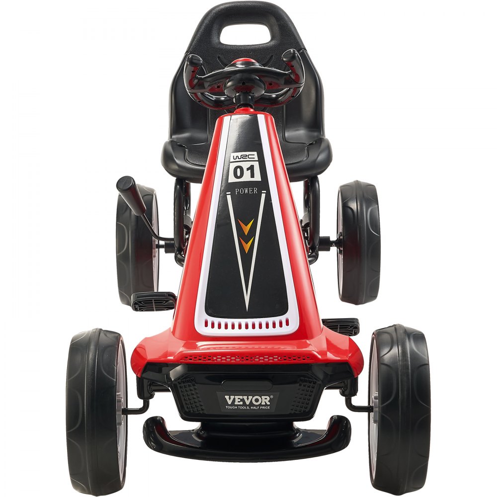 VEVOR Carrito de Pedales para Niños con 4 Ruedas, Carga Máxima de 49,9 KG Rojo