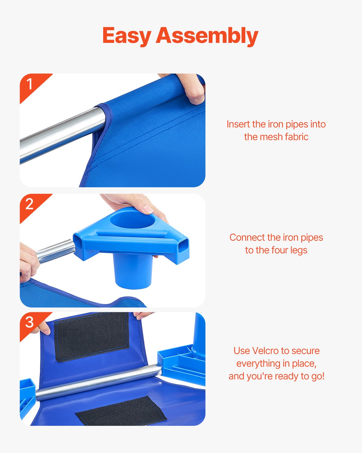 VEVOR Cuna Apilable para Niños 4 Piezas Cuna Portátil para Siesta de Niños 130x57 cm Cunas para Guardería para Niños Camas para Guardería en Aulas Preescolares para Dormir, Descansar, Siestas, Azul