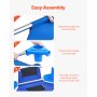 VEVOR Cuna Apilable para Niños 6 Piezas Cuna Portátil para Siesta de Niños 130x57 cm Cunas para Guardería para Niños Camas para Guardería en Aulas Preescolares para Dormir, Descansar, Siestas, Azul