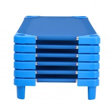 VEVOR Cuna Apilable 130 x 57 cm para Niños Cuna para la Siesta 6 Piezas, Azul