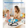 VEVOR Silla Giratoria Sensorial para Autismo Taburete Giratorio para Niños, para Mejorar la Coordinación Corporal y Entrenar el Equilibrio, Carga 50 kg, con Asas de Seguridad, Redondo Azul, 2-6 Años