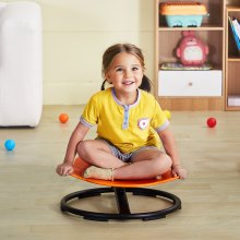 VEVOR Silla Giratoria con Forma de Elefante para Niños Carga de 100 kg Naranja