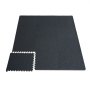 VEVOR Alfombrillas de Gimnasio de 610 x 610 x 14 mm, 25 Baldosas de Goma con Espuma EVA con Una Cobertura de 9,3 m² y Diseño de Rompecabezas Entrelazado para Gimnasio, Hogar, Garaje, Azul y Negro