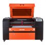 VEVOR 60W CO2 Laser Engraver, 600 x 400 mm, CO2 Laser Engraver Cutter Machine with 4 Way Pass Air Assist, Engraving Cutting Machine, Compatible with LightBurn CorelDRAW RDWorks, for Wood Acrylic Glass