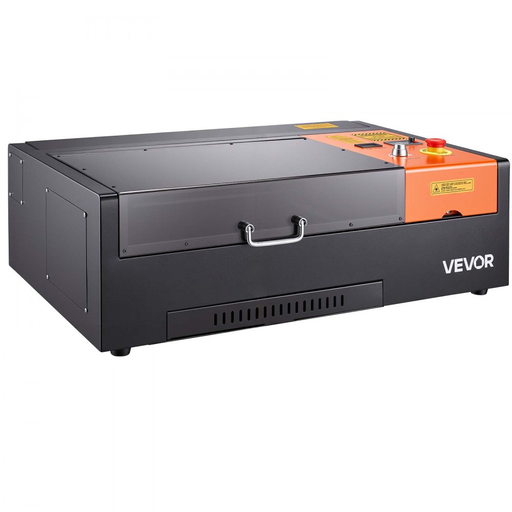 VEVOR Grabadora Láser CO2 45 W 300 x 200 mm, Máquina de Grabado Láser Precisión de 0,1 mm Velocidad 300 mm/s, Compatible con LightBurn GRBL CorelDraw AutoCAD, para Bricolaje en Madera Acrílico Vidrio