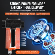 VEVOR Bomba de Transferencia de Combustible Diésel 12 V 15 GPM 19 L/min 1/7 HP