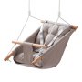 VEVOR Baby Swing 30 kg Weight Capacity 3 Modes Canvas Hammock Swing Gray, for Indoor and Outdoor, 5-Point Harness and Tree Straps, Wooden Hanging Seat with Integrated Cushion for Baby to Toddler