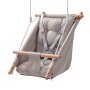 VEVOR Baby Swing 30 kg Weight Capacity 3 Modes Canvas Hammock Swing Gray, for Indoor and Outdoor, 5-Point Harness and Tree Straps, Wooden Hanging Seat with Integrated Cushion for Baby to Toddler