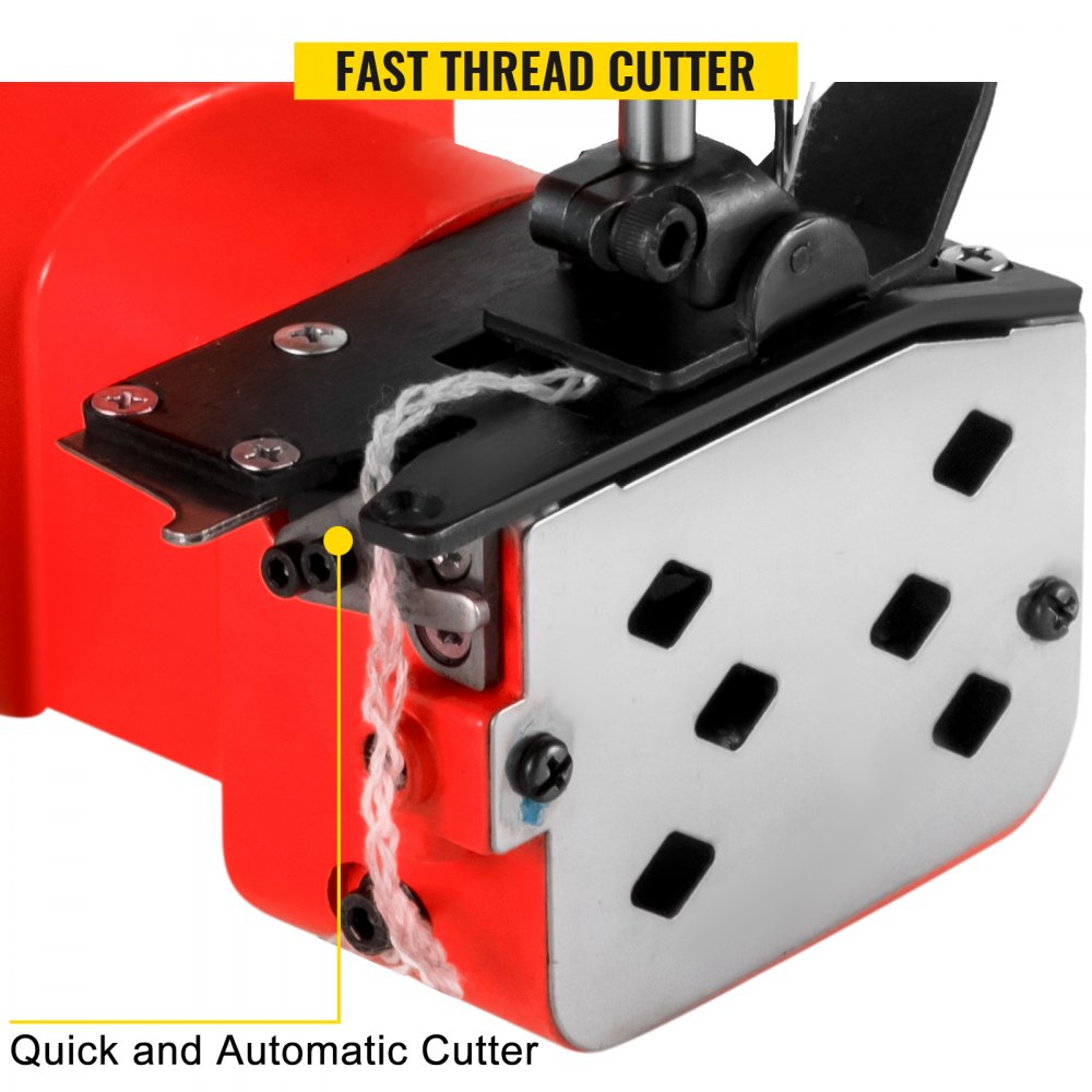 Vevor Máquina De Coser Eléctrica 220 V Máquina Cosedora Portátil Rojo Para Sacos