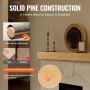 Repisa para chimenea VEVOR, 60" x 8" x 6", capacidad de peso de 50 lb, repisa de madera natural para sobre chimenea, estante flotante de granja montado en la pared, repisa de madera hecha a mano para decoración de pared, rústico natural