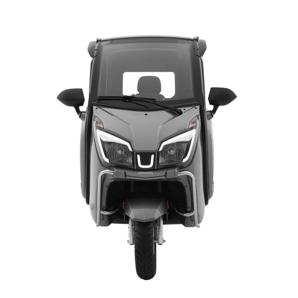 VEVOR Patinete Eléctrico de Movilidad 3 Ruedas para Personas Mayores, 1500 W, 295 kg de Carga, 60 km de Autonomía, Desbloqueo Remoto, Todoterreno, Velocidad Máxima 25 km/h, 2050 x 1100 x 1640 mm