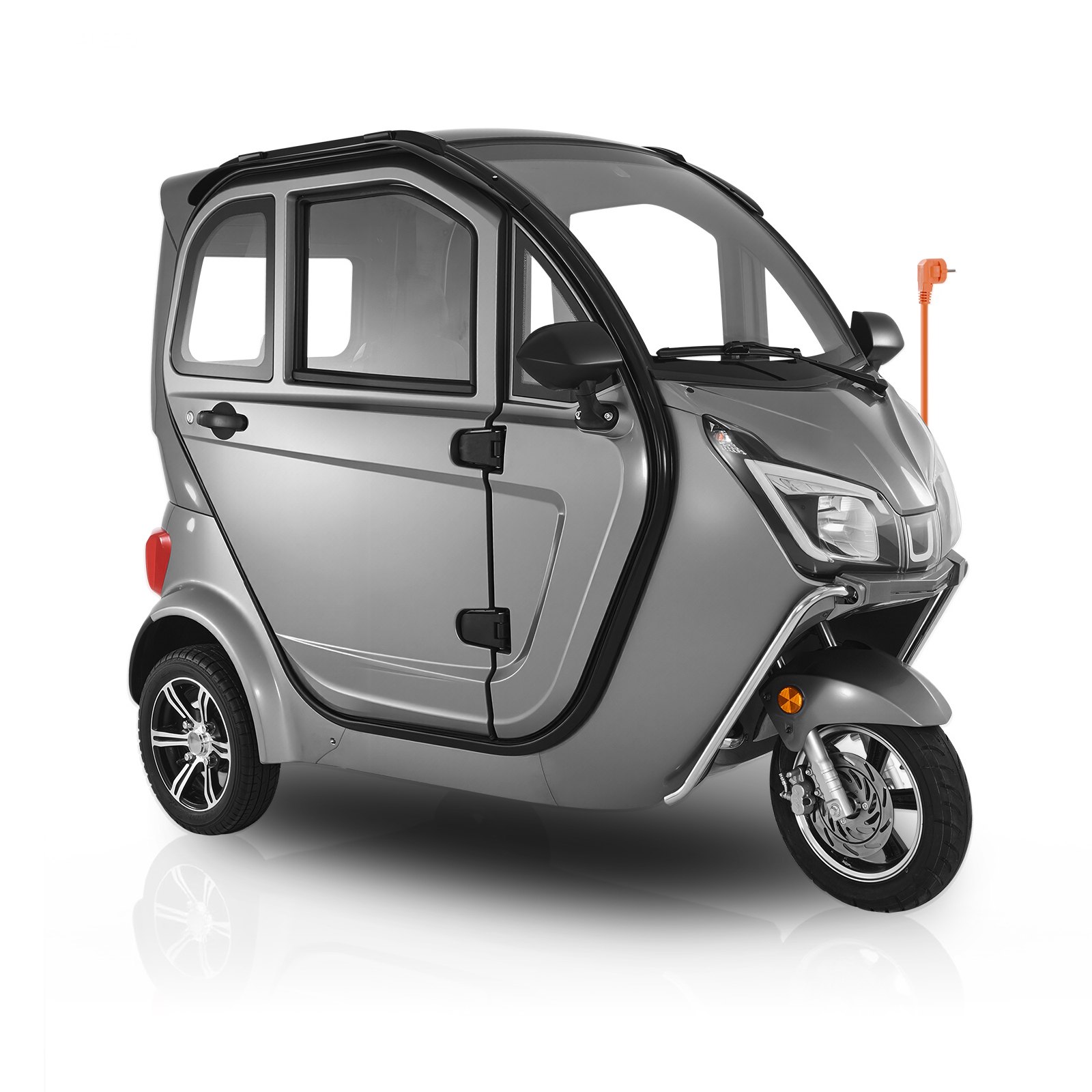 VEVOR Patinete Eléctrico de Movilidad 3 Ruedas para Personas Mayores, 1500 W, 295 kg de Carga, 60 km de Autonomía, Desbloqueo Remoto, Todoterreno, Velocidad Máxima 25 km/h, 2050 x 1100 x 1640 mm