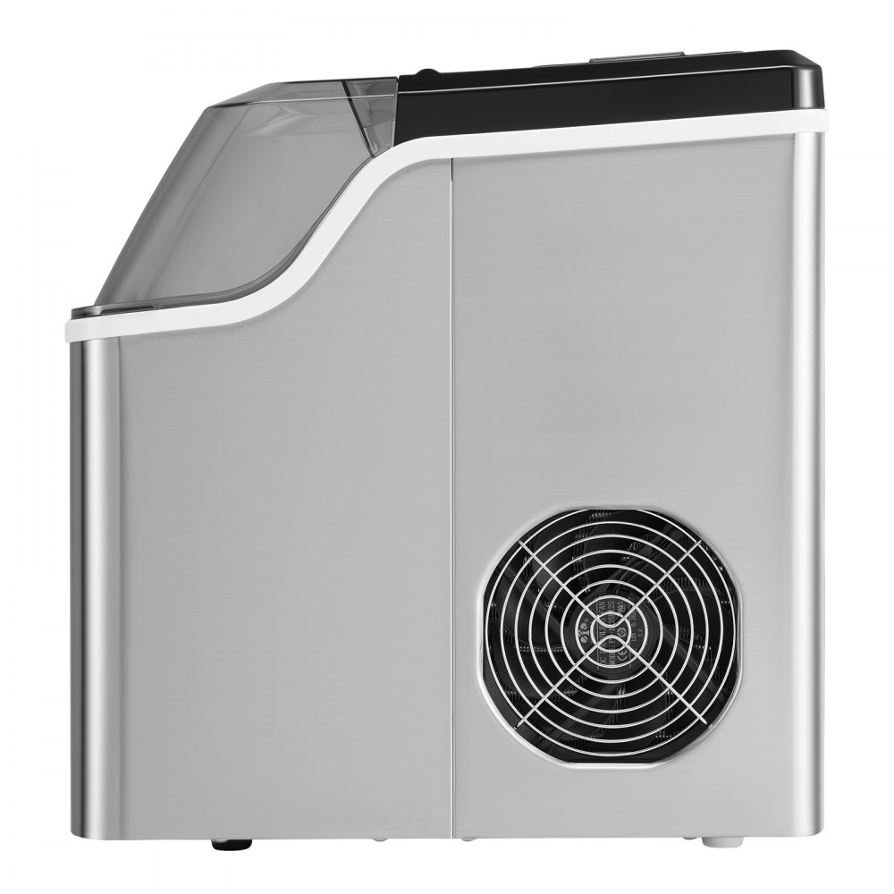 VEVOR Máquina para Hacer Hielo de Encimera, 20 kg/24 h, con Pala y Canasta para Hielo, con 3 Tamaños de Cubitos de Hielo para el Hogar, la Cocina, la Oficina y las Fiestas, 255 x 355 x 385 mm