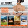 VEVOR Tienda de Campana de Lona de 5m, Carpa de Yurta para 4 Estaciones, Tienda de Campaña Familiar con Agujero para Estufa de Leña y Bolsas de Almacenamiento para Glamping de hasta 8 Personas, Fiesta