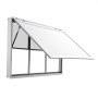VEVOR Ventana de Servicio para Camión de Comida, 162,6 x 101,6 cm, Marco de Aleación de Aluminio, Hasta 85°, con 3 Ventanas Fijas y 3 Corredizas de Malla, Puerta de Toldo y Gancho de Arrastre