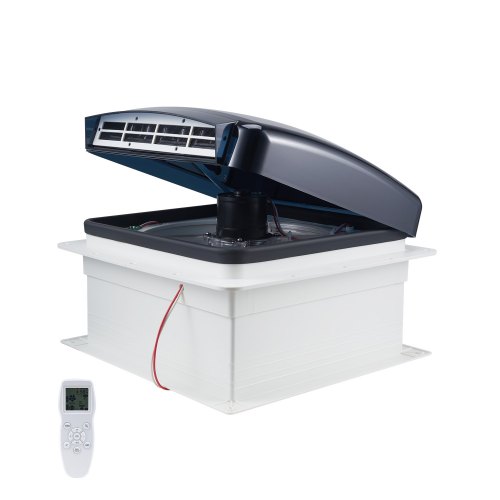 VEVOR Ventilador de Ventilación para RV, Potente Ventilador Reversible de 10 Velocidades con Control Remoto, Cubierta de Lluvia Incorporada, Tapa Superior Eléctrica, Aspa 30,5 cm, 22 W, Blanco