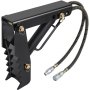VEVOR Pulgar de retroexcavadora hidráulica, Pulgar de retroexcavadora resistente de 45,7 cm de grosor, Accesorios de pulgar soldados de acero negro con cilindro hidráulico