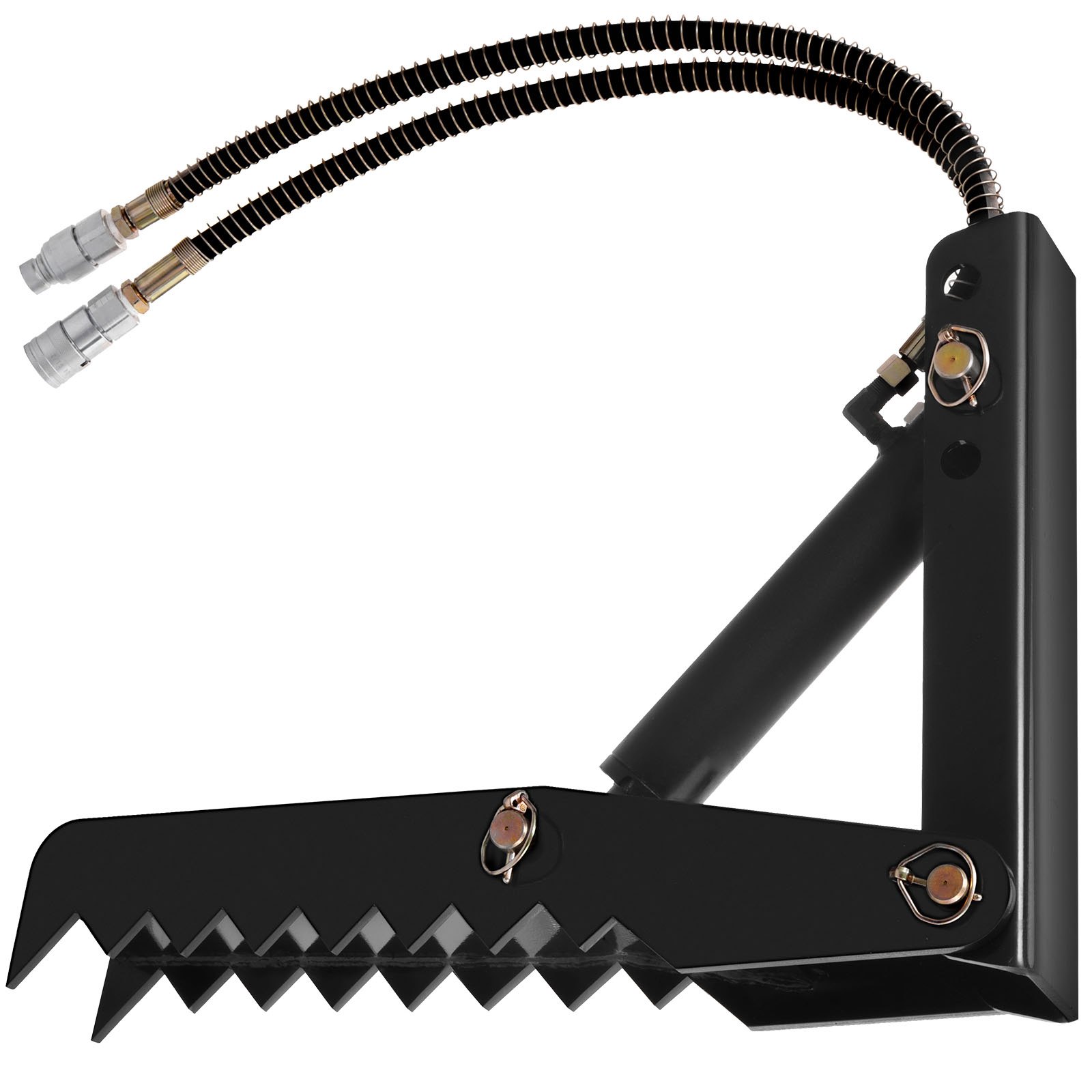 VEVOR Retroexcavadora Hidráulica de 24" con Accesorios para Pulgares Soldadura con Dientes de 1/2" de Espesor Conjunto de Placa de Acero de 12 mm Diseño Atornillable con Cilindro Hidráulico