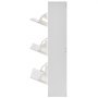 VEVOR Narrow Shoe Cabinet, White Shoe Rack, 600 x 237 x 1200 mm, Shoe Cabinet with 3 Drop-Down Doors + Top Storage Compartment, Shoe Chest with 45.35 kg Load Capacity, Solid Wood Shoe Storage Cabinet for Hallway