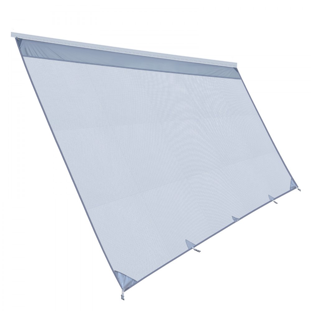 VEVOR Toldo Frontal para Caravana de 2 x 4,3 m, Compatible con Toldo de 4,5 m, Protección Solar Transpirable con Malla de Poliéster Doble Costura para Caravanas, Autocaravana, Viajes, Acampadas