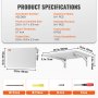 VEVOR Mesa Plegable de Pared 60x39,7x15 cm Escritorio Plegable de Pared Hecho de Tablero de Partículas Mesa Abatible Carga 45kg Instalación Fácil para Espacios Limitados Cocina Comedor Dormitorio Loft