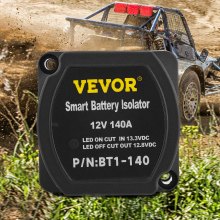 VEVOR Kit de Relé de Carga Dividida para Baterías 12 V Relé Sensible al Voltaje 5 m Utv Camión