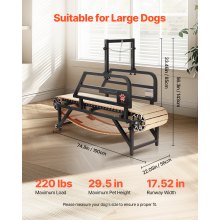 VEVOR Cinta de Correr para Perros Medianos de 190 x 56 x 143 cm Carga de 100 kg