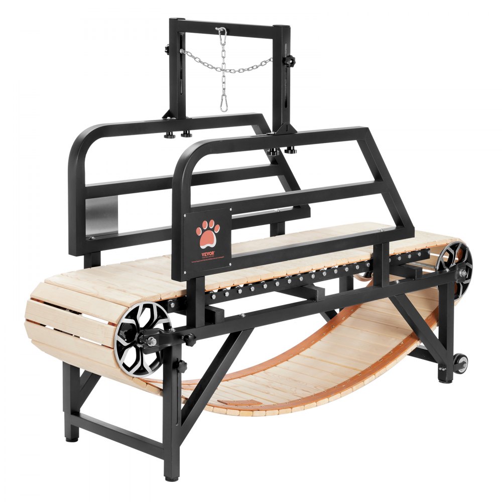 VEVOR Cinta de Correr para Perros Medianos de 175 x 51 x 130 cm Capacidad de Carga de 100 kg Máquina para Correr para Perros con Rampas Ajustables, Equipo de Ejercicio para Perros Medianos, Negro