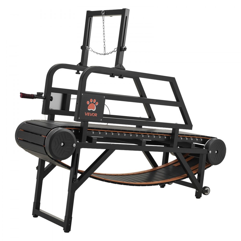 VEVOR Cinta de Correr para Perros Medianos Pequeños sin Motor 175 x 51 x 144 cm, Soporte 199,58 kg, Máquina de Ejercicio Interior Perros con Altura de Inclinación de 15 cm, Rampa Ajustable y Ruedas