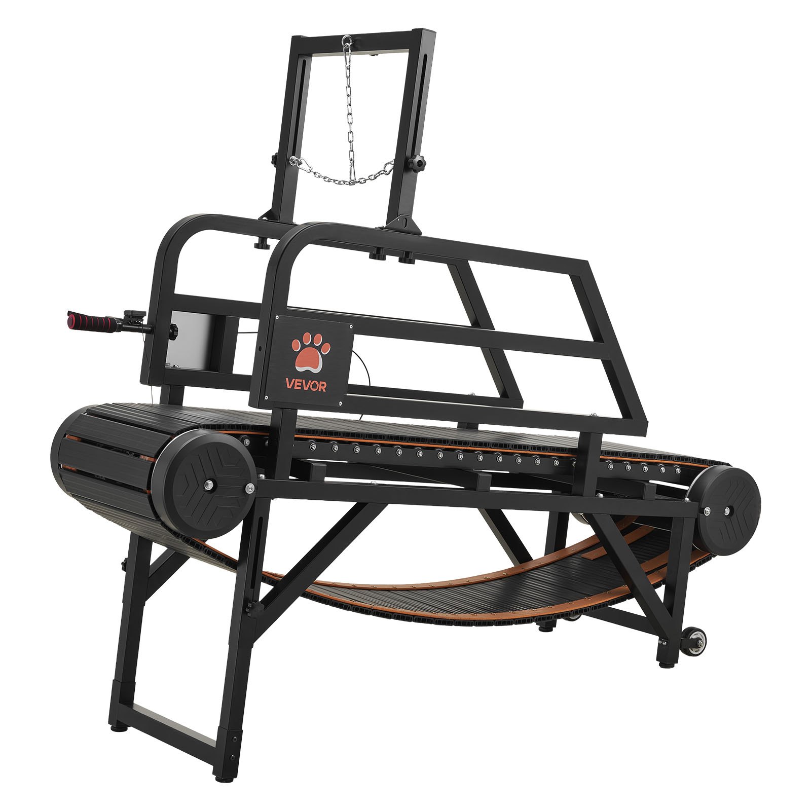 VEVOR Cinta de Correr para Perros Medianos Pequeños sin Motor 175 x 51 x 144 cm, Soporte 199,58 kg, Máquina de Ejercicio Interior Perros con Altura de Inclinación de 15 cm, Rampa Ajustable y Ruedas