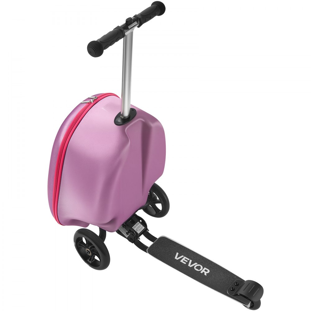 VEVOR Maleta Patinete Infantil 315 x 670 x 790 mm Capacidad de 20 L con Ruedas de Poliuretano Asa Ajustable Agarre Antideslizante de TPR Plegable y Ligera para Niños Mayores de 5 Años, morado