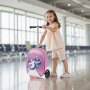 VEVOR Scooter Suitcase, 20L Capacity, Travel Suitcase with Flash PU Wheels, TPR Anti-Slip Handle, Max. Weight Capacity 50 kg, Children's Suitcase Carry-on Luggage, for Children 5 Years and Up, Purple
