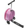 VEVOR Scooter Suitcase, 20L Capacity, Travel Suitcase with Flash PU Wheels, TPR Anti-Slip Handle, Max. Weight Capacity 50 kg, Children's Suitcase Carry-on Luggage, for Children 5 Years and Up, Purple