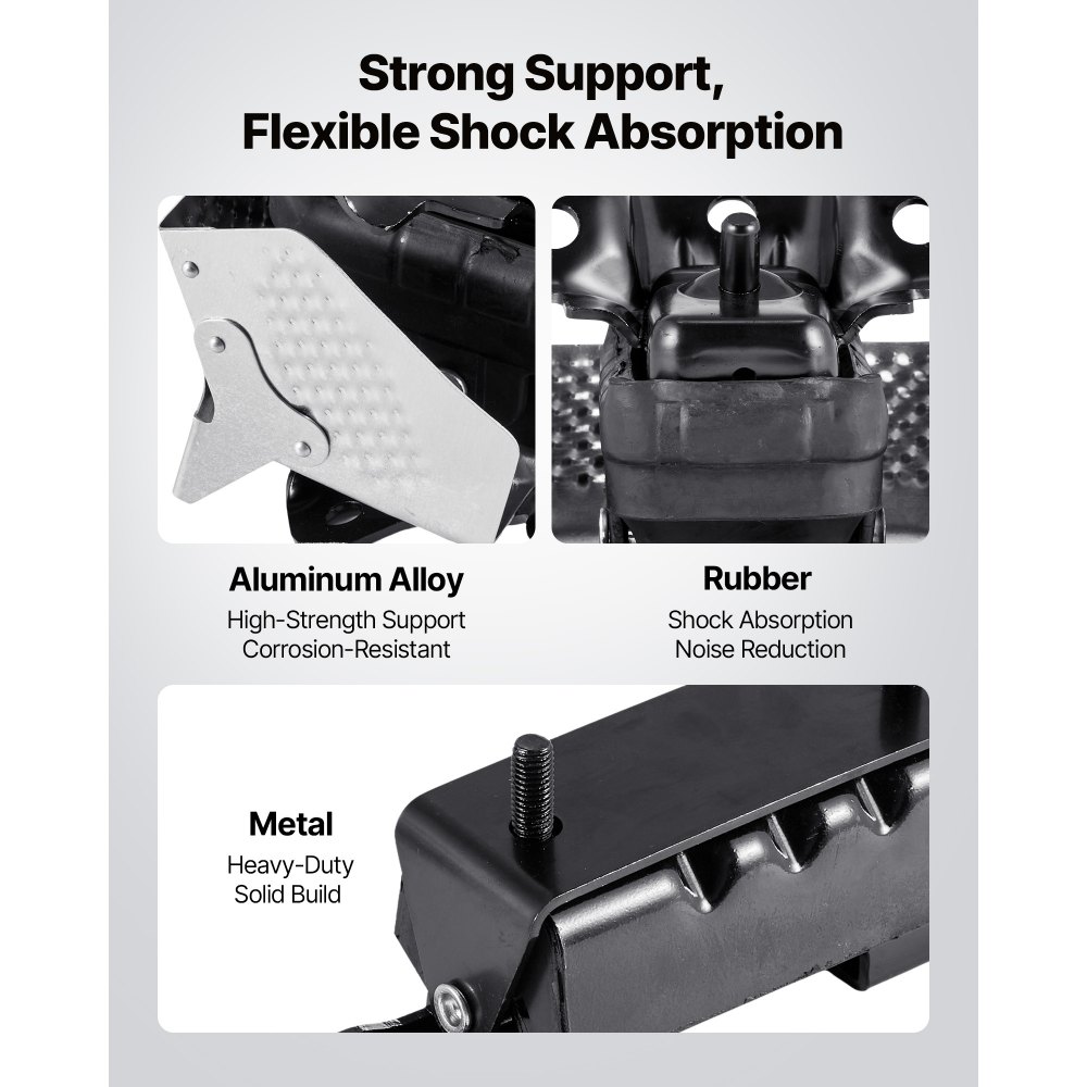 VEVOR Engine and Transmission Motor Mount Kit Replacement, Set of 3, Compatible with 2007–2013 Chevrolet Silverado 1500 5.3L V8, Replace OE# A5365, A5365, A2638, Secure Support