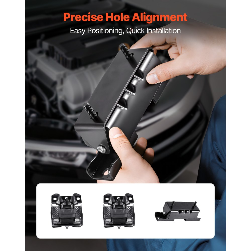 VEVOR Engine and Transmission Motor Mount Kit Replacement, Set of 3, Compatible with 2007–2013 Chevrolet Silverado 1500 5.3L V8, Replace OE# A5365, A5365, A2638, Secure Support