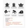 VEVOR Kit de Montaje de Motor y Transmisión, 6 Piezas, Compatible con Honda Accord 2,4 L L4 2003-2007, Reemplaza OE A4526HY, A4517, A4516, A4510, A4509, A4542, 180 x 140 x 160 mm, Color Negro