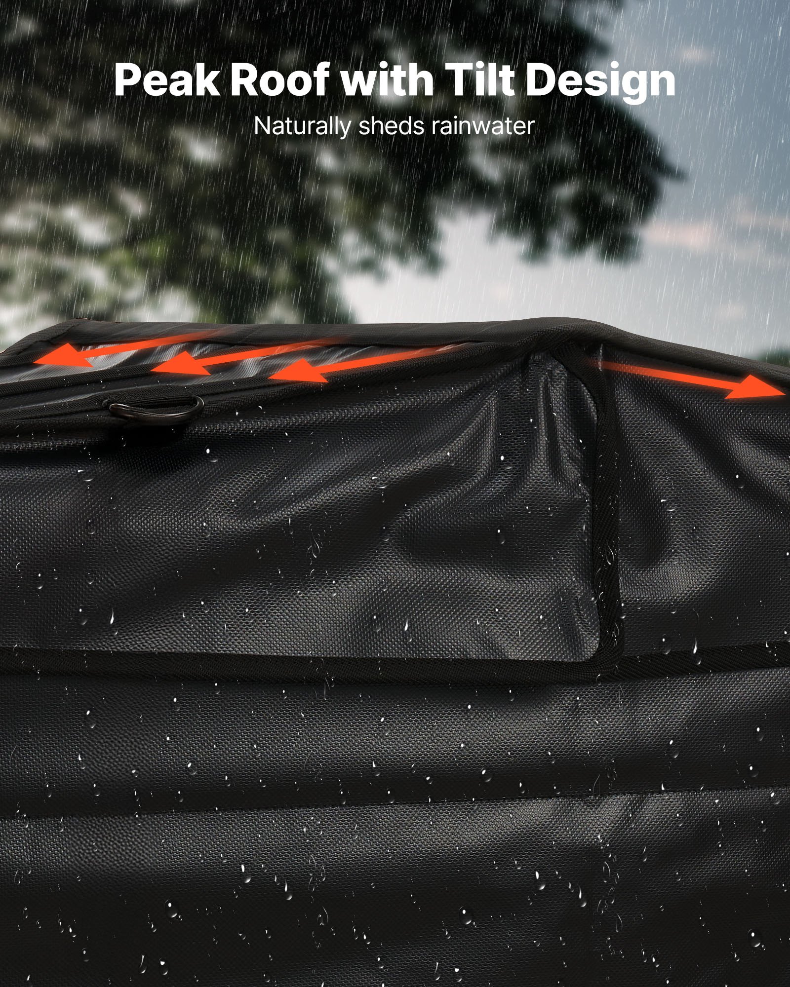 VEVOR Funda para Generador Impermeable, Ajuste Universal, para la Mayoría de Generadores de 3500 a 12000 W, con Tela Oxford 420D Resistente y Gruesa Malla de PVC, Color Negro, 865 x 660 x 535 mm