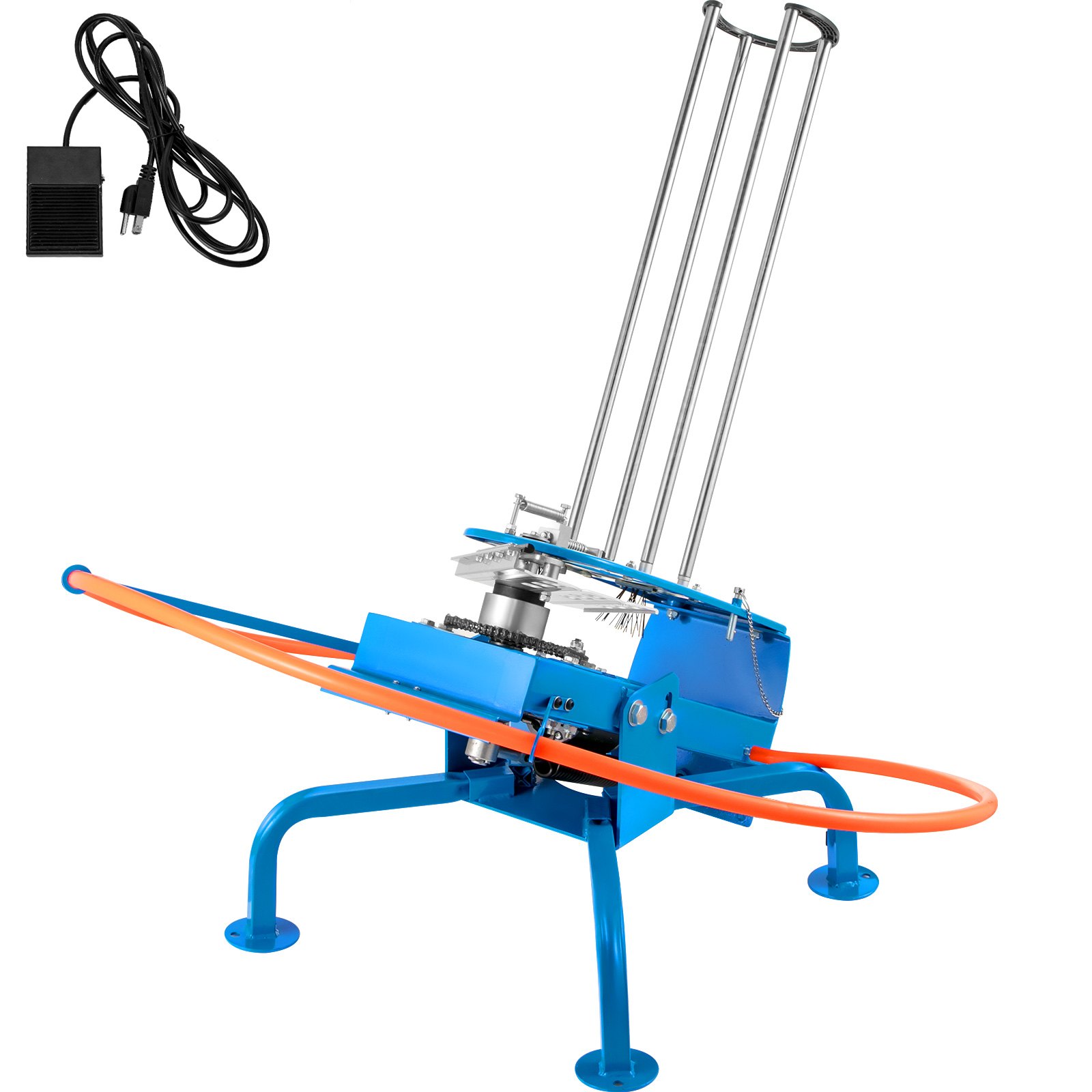 VEVOR Lanzador de Paloma Arcilla 23KG Lanzador de Tiro al Plato Automático 98CM Tiro al Plato Capacidad de 50 Objetivos Lanzaplatos Caza Máquina Tiro Plato Azul sin Ruedas