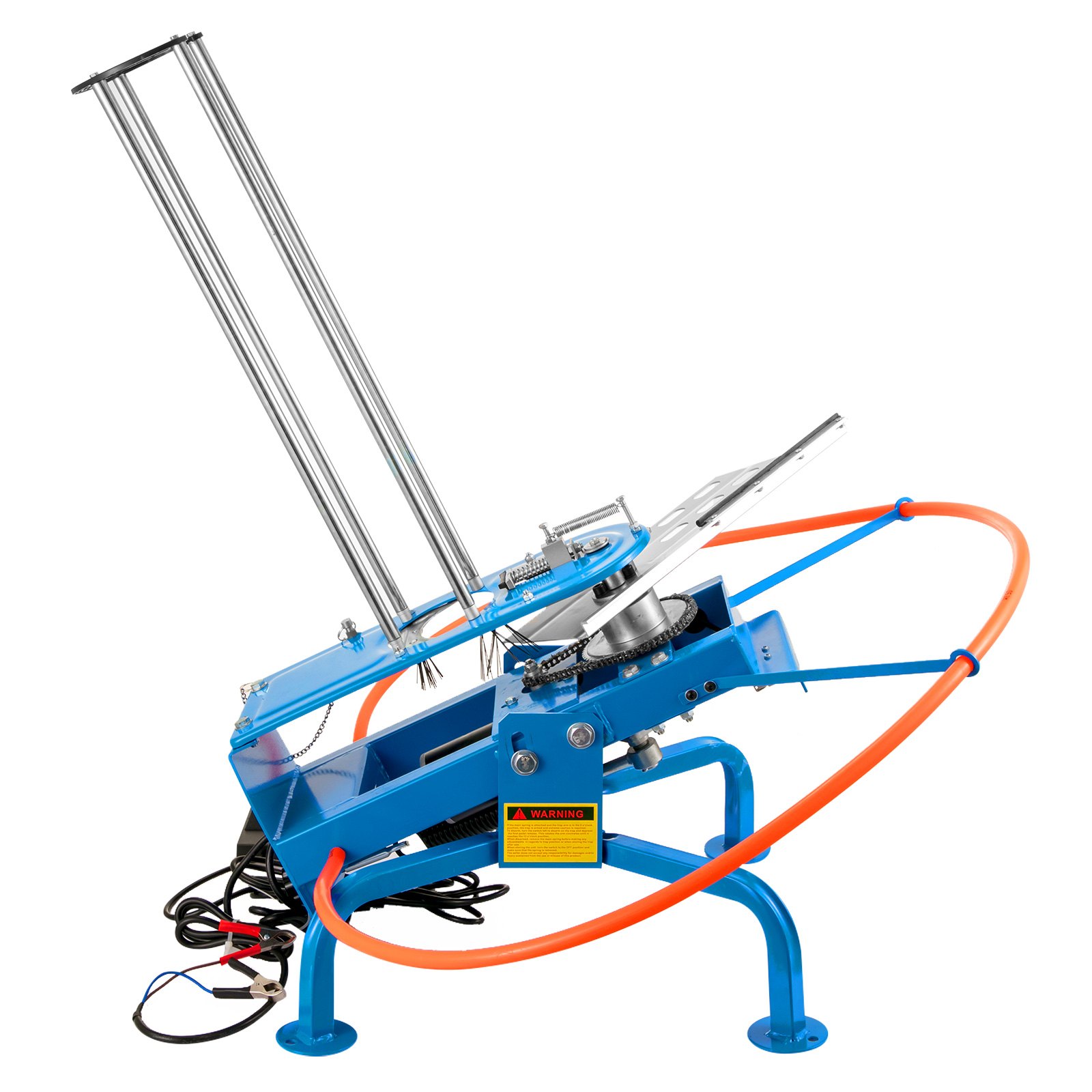 VEVOR Lanzador de Paloma Arcilla 23KG Lanzador de Tiro al Plato Automático 98CM Tiro al Plato Capacidad de 50 Objetivos Lanzaplatos Caza Máquina Tiro Plato Azul sin Ruedas