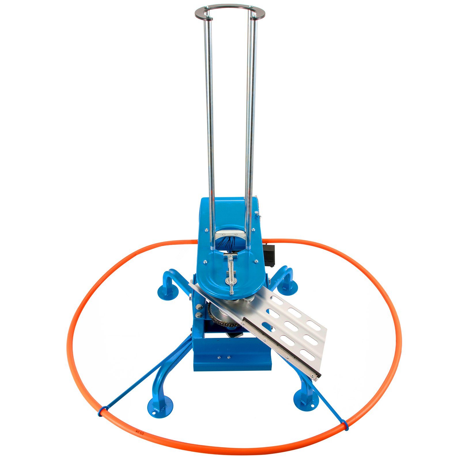 VEVOR Lanzador de Paloma Arcilla 23KG Lanzador de Tiro al Plato Automático 98CM Tiro al Plato Capacidad de 50 Objetivos Lanzaplatos Caza Máquina Tiro Plato Azul sin Ruedas