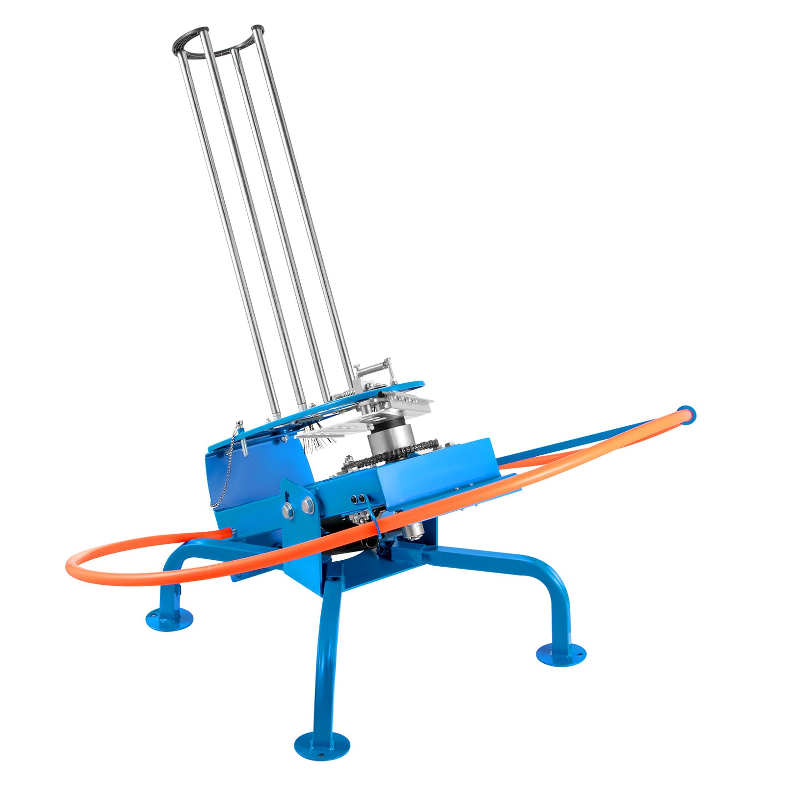 VEVOR Lanzador de Paloma Arcilla 23KG Lanzador de Tiro al Plato Automático 98CM Tiro al Plato Capacidad de 50 Objetivos Lanzaplatos Caza Máquina Tiro Plato Azul sin Ruedas